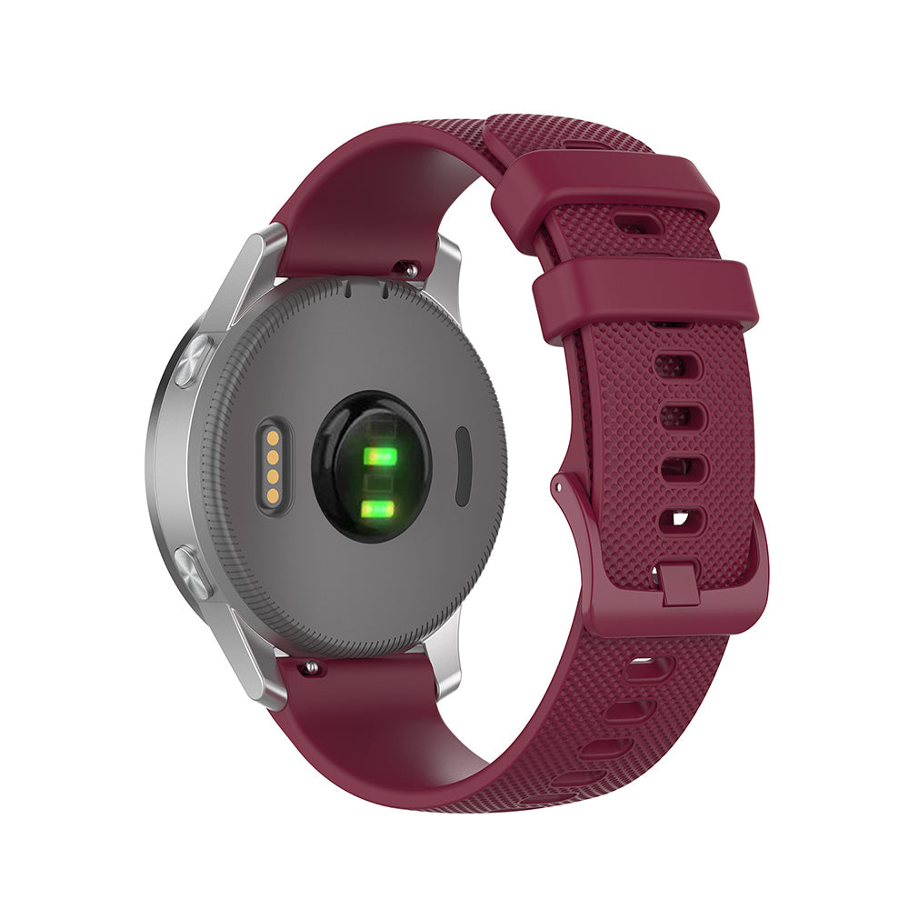 Curea smartwatch Techsuit Watchband 18mm (W006) compatibil cu Huawei Watch GT 4 (41mm)/W1/Honor Watch S1/Garmin Venu 2S/Vivoactive 4S, Burgundy