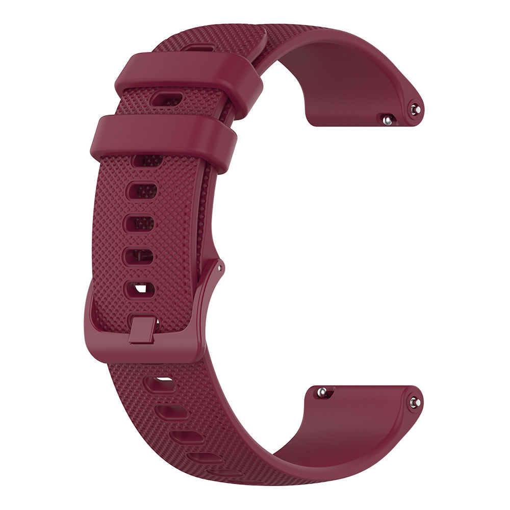 Curea smartwatch Techsuit Watchband 18mm (W006) compatibil cu Huawei Watch GT 4 (41mm)/W1/Honor Watch S1/Garmin Venu 2S/Vivoactive 4S, Burgundy