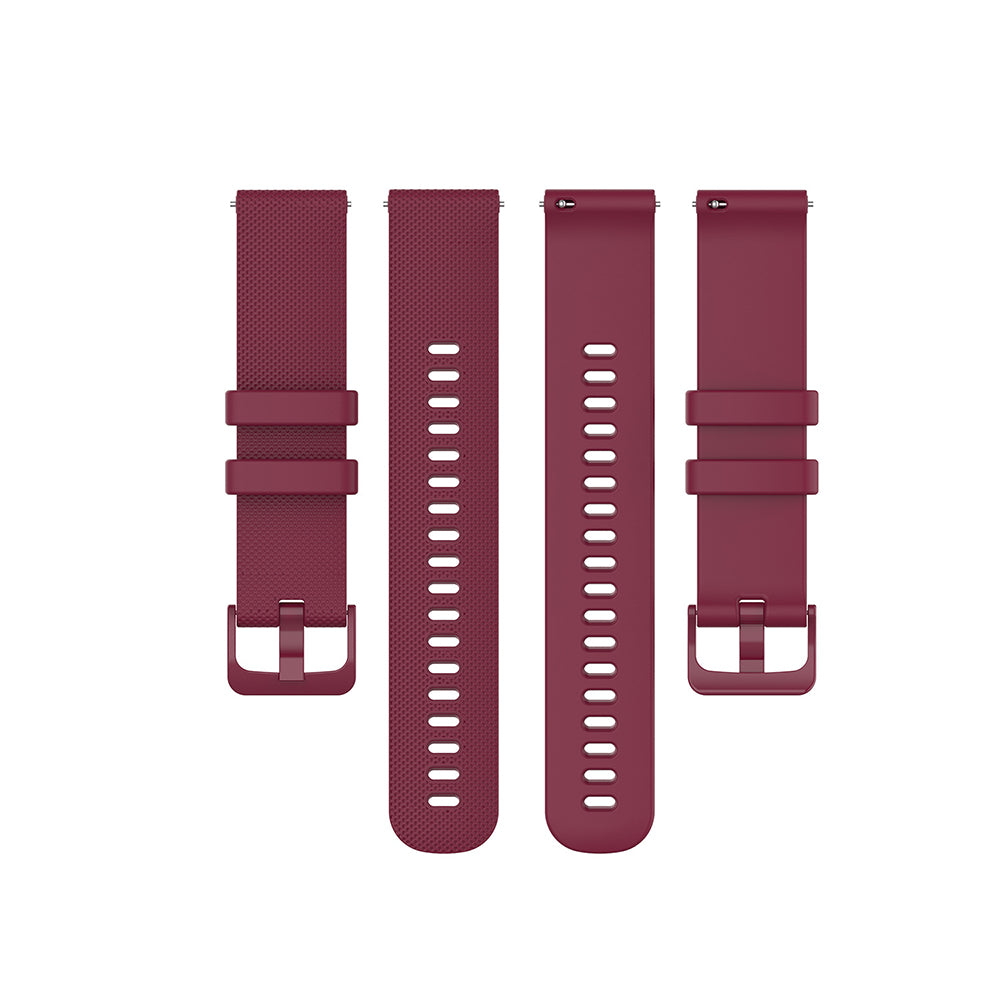 Curea smartwatch Techsuit Watchband 18mm (W006) compatibil cu Huawei Watch GT 4 (41mm)/W1/Honor Watch S1/Garmin Venu 2S/Vivoactive 4S, Burgundy