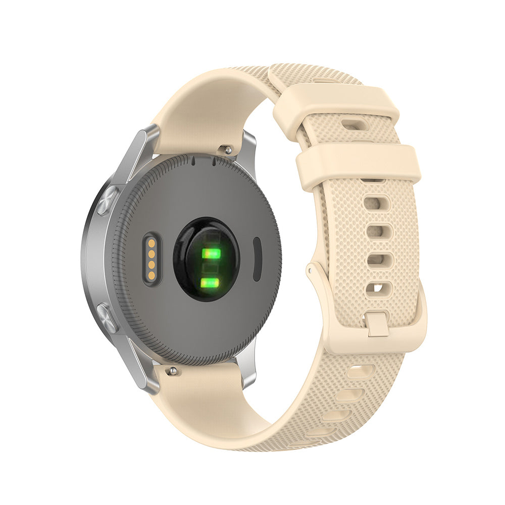 Curea smartwatch Techsuit Watchband 18mm (W006) compatibil cu Huawei Watch GT 4 (41mm)/W1/Honor Watch S1/Garmin Venu 2S/Vivoactive 4S, Crem