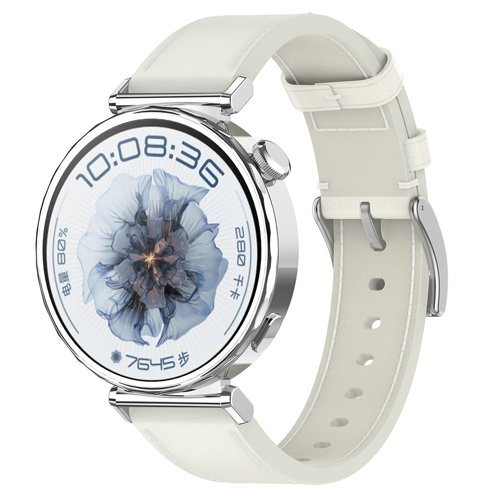 Curea smartwatch Techsuit compatibil cu Huawei Watch GT 4 (41mm) / Honor Watch S1 / Garmin Venu 2S, Alb