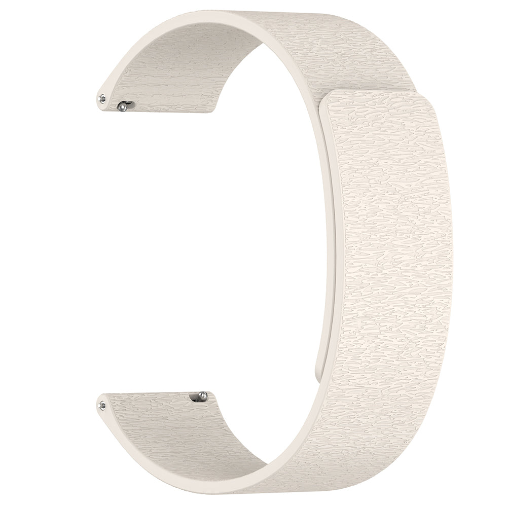 Curea smartwatch Techsuit Watchband 18mm (W074) compatibil cu Huawei Watch GT 4 (41mm)/W1/Honor Watch S1/Garmin Venu 2S/Vivoactive 4S, Bej
