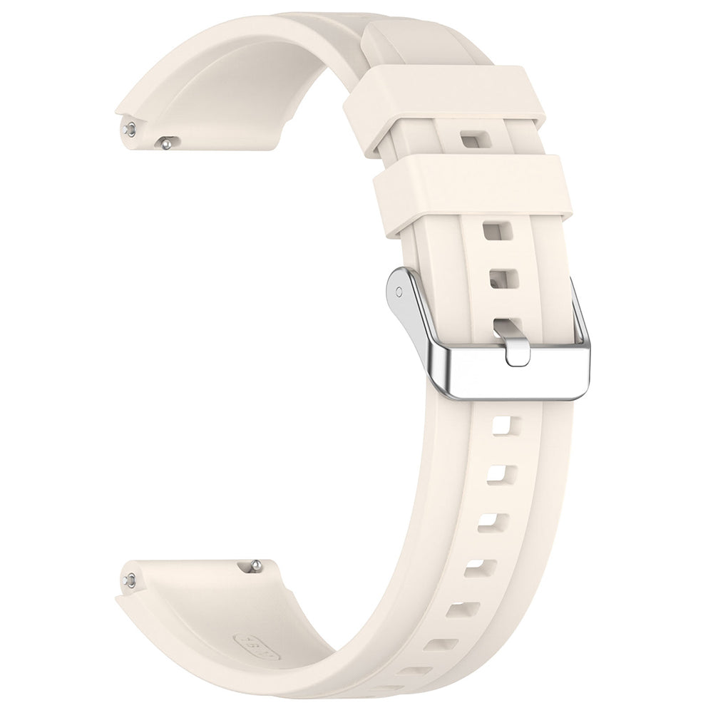 Curea smartwatch Techsuit Watchband 18mm (W075) compatibil cu Huawei Watch GT 4 (41mm)/W1/Honor Watch S1/Garmin Venu 2S/Vivoactive 4S, Bej