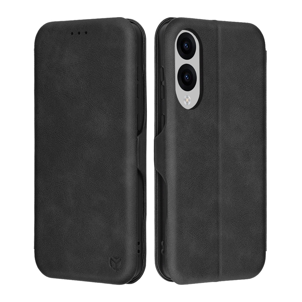 Husa de protectie Techsuit Safe Wallet Plus compatibil cu Samsung Galaxy S25 Edge, Negru