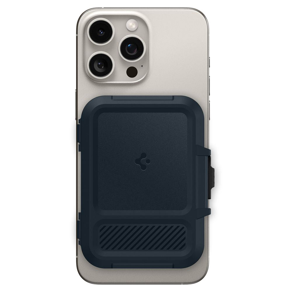 Suport Spigen Magnetic Card Lock Fit MagSafe (AFA08526), Universal, for Card / Cash, Metal Slate