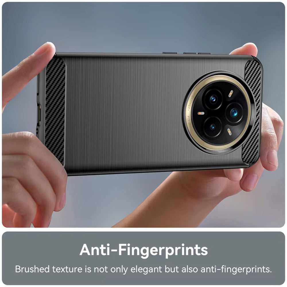 Husa de protectie Techsuit Carbon Silicone compatibil cu Realme 14 Pro+, Negru