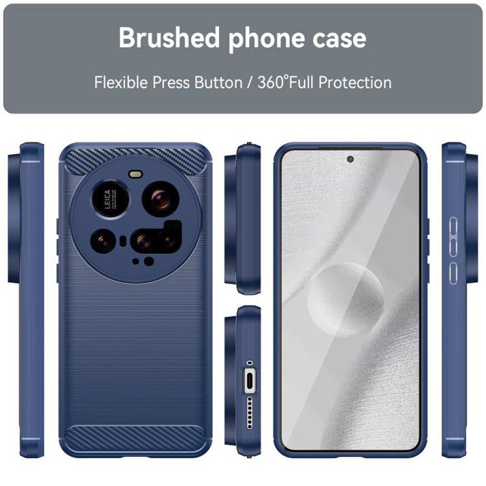 Husa de protectie Techsuit Carbon Silicone compatibil cu Xiaomi 15 Ultra, Albastru