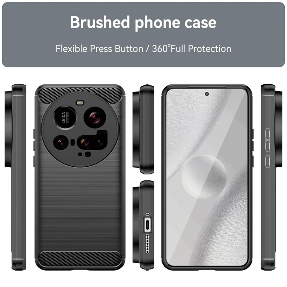 Husa de protectie Techsuit Carbon Silicone compatibil cu Xiaomi 15 Ultra, Negru