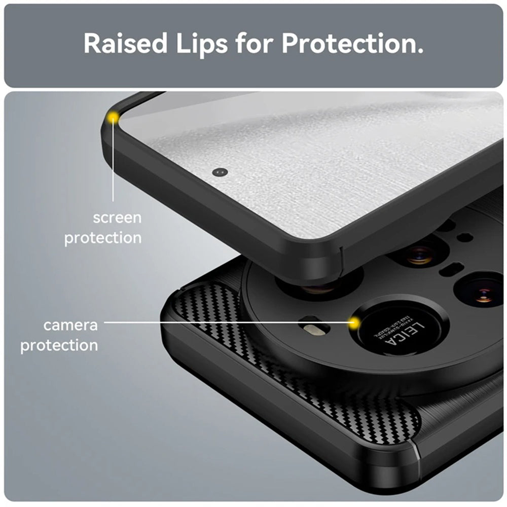 Husa de protectie Techsuit Carbon Silicone compatibil cu Xiaomi 15 Ultra, Negru