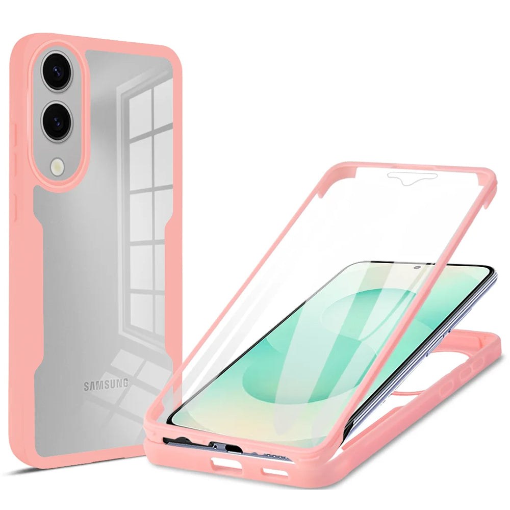 Folie de protectie Techsuit ColorVerse 360 Series + compatibil cu Samsung Galaxy S25 Edge, Roz