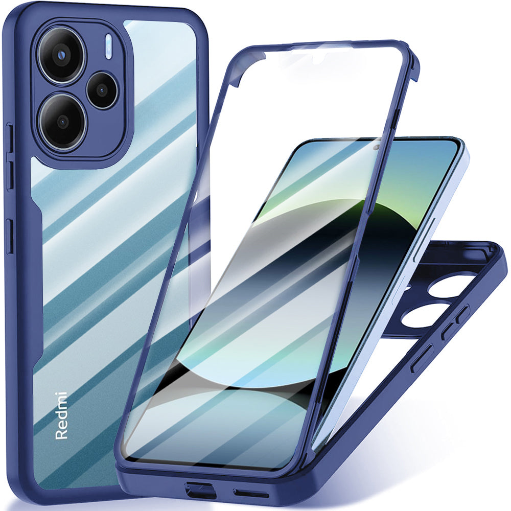 Folie de protectie Techsuit ColorVerse 360 Series + compatibil cu Xiaomi Redmi Note 14 4G (Standard), Albastru