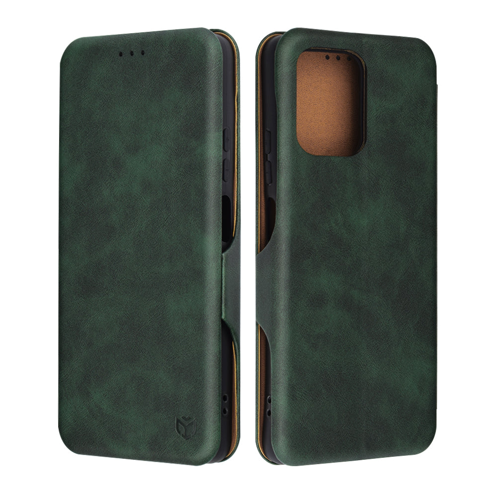 Husa de protectie Techsuit Safe Wallet Plus compatibil cu Motorola Moto G75, Verde