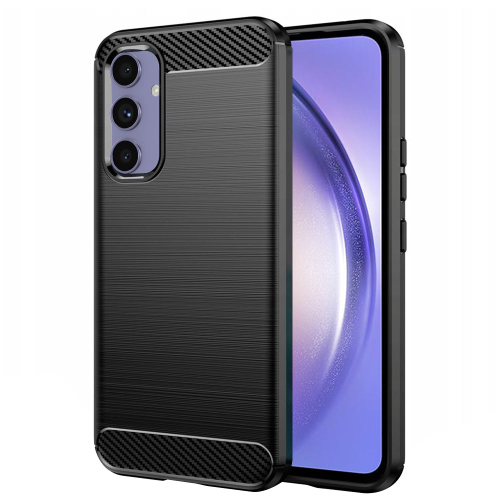 Husa de protectie Techsuit Carbon Silicone compatibil cu Samsung Galaxy A54, Negru