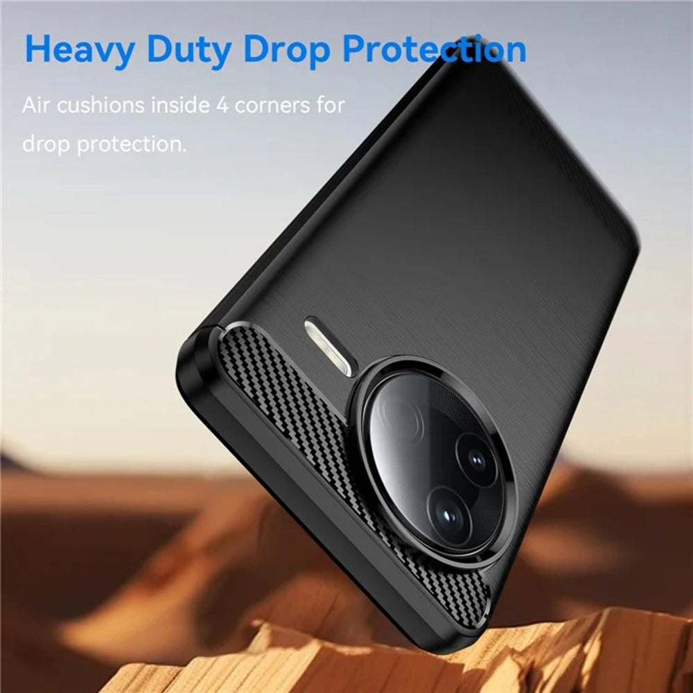 Husa de protectie Techsuit Carbon Silicone compatibil cu Xiaomi Poco F7 Ultra, Negru