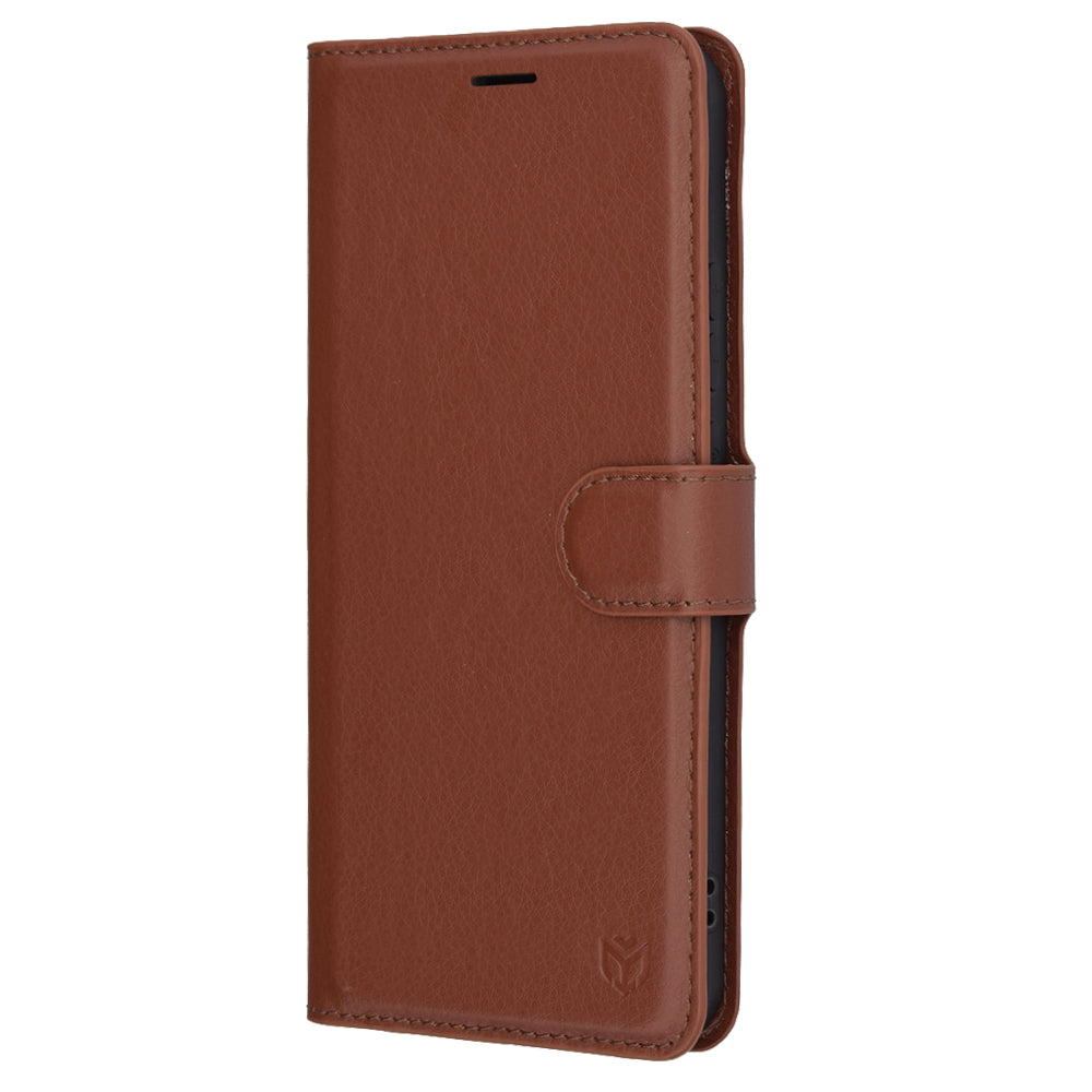 Husa de protectie Techsuit Leather Folio compatibil cu Oppo Reno13 Pro, Maro