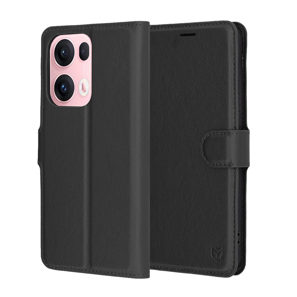 Husa de protectie Techsuit Leather Folio compatibil cu Oppo Reno13 Pro, Negru