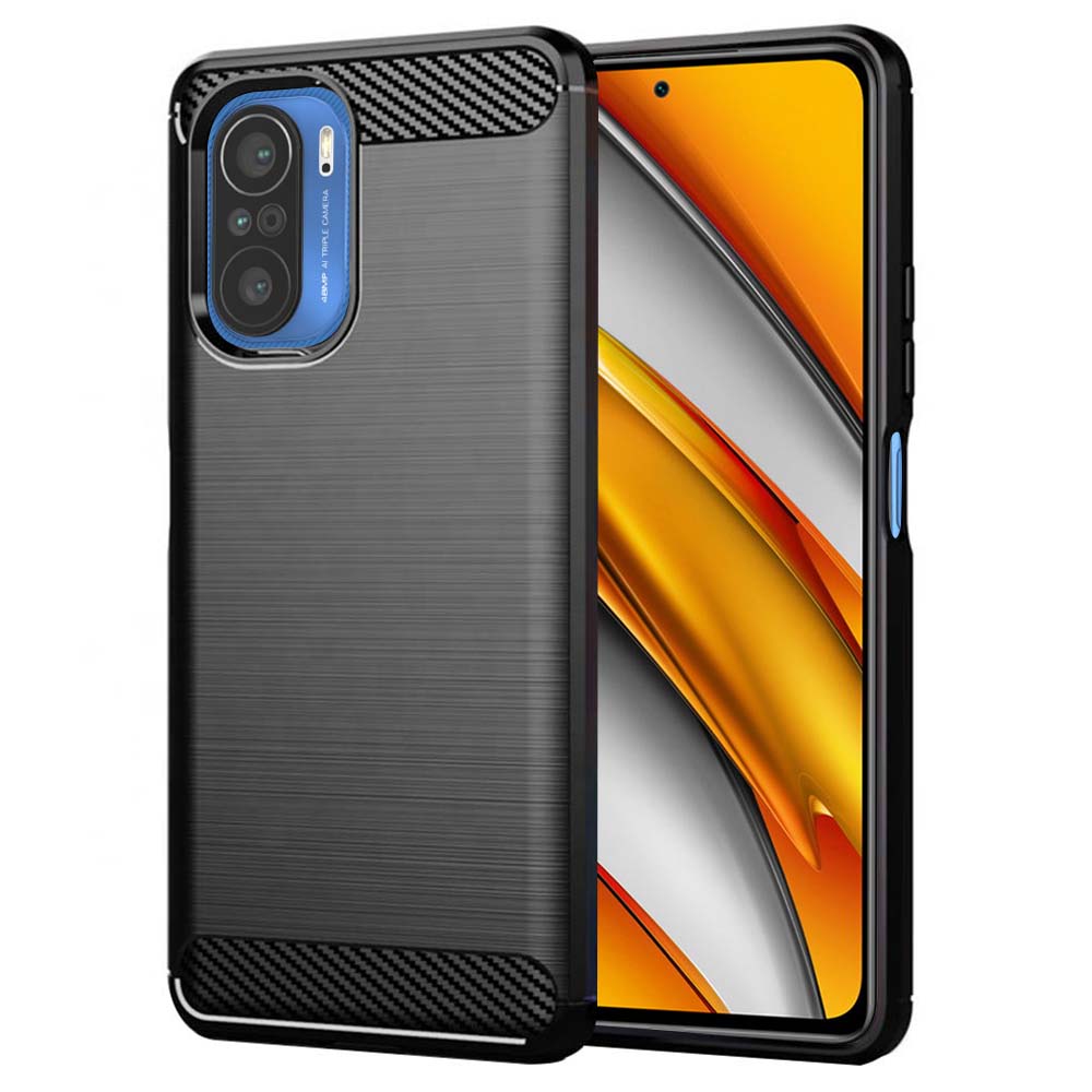 Husa de protectie Techsuit Carbon Silicone compatibil cu Xiaomi Mi 11i / Poco F3, Negru