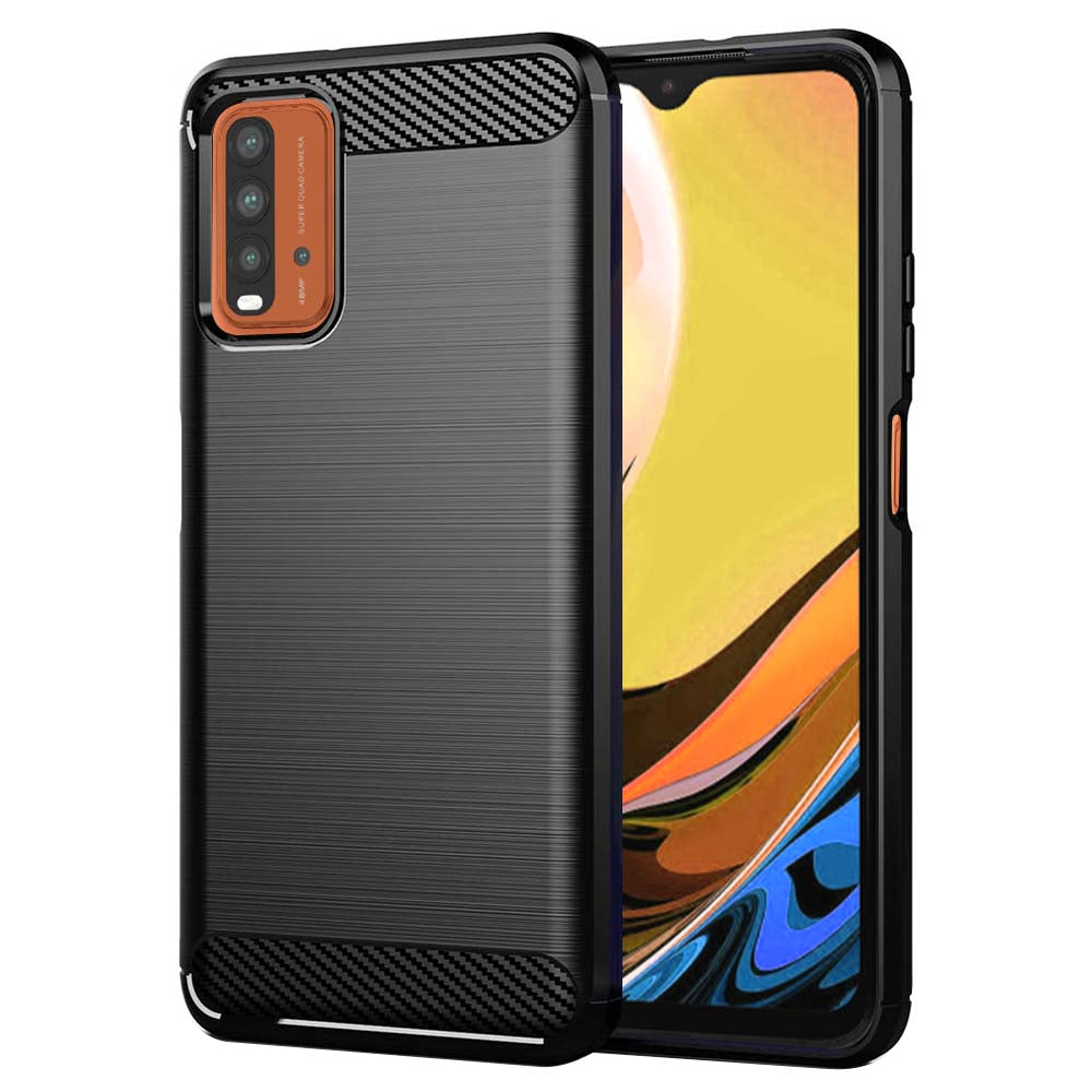 Husa de protectie Techsuit Carbon Silicone compatibil cu Xiaomi Redmi 9T / Redmi 9 Power, Negru