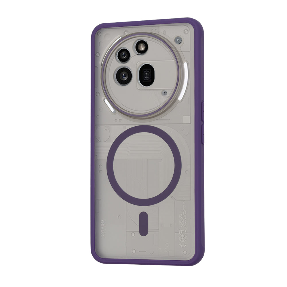 Husa de protectie Techsuit HaloFrost MagSafe Series compatibil cu Nothing Phone (3a) Pro, Mov Inchis