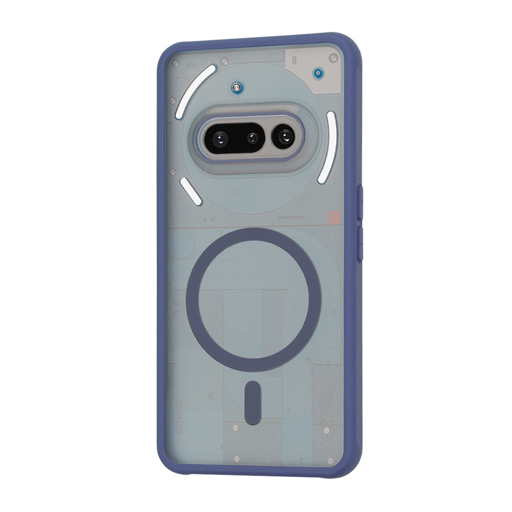 Husa de protectie Techsuit HaloFrost MagSafe Series compatibil cu Nothing Phone (3a), Albastru Inchis