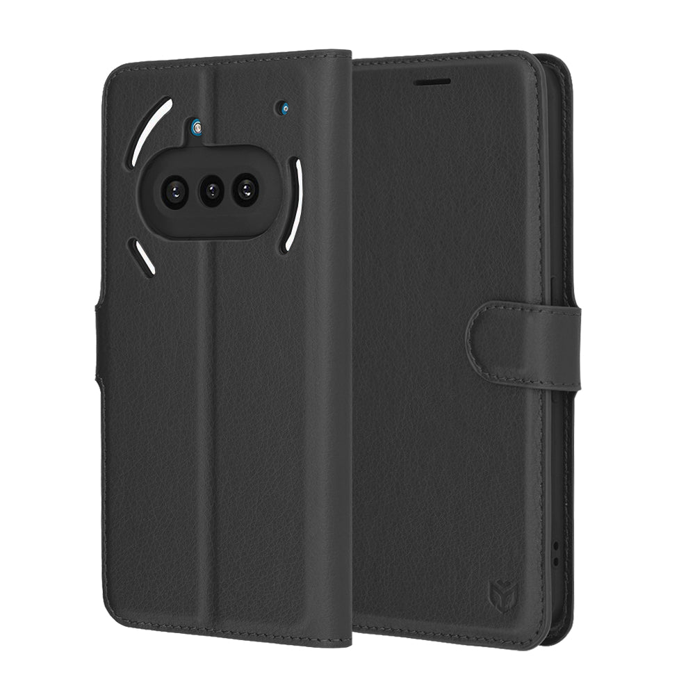 Husa de protectie Techsuit Leather Folio compatibil cu Nothing Phone (3a), Negru