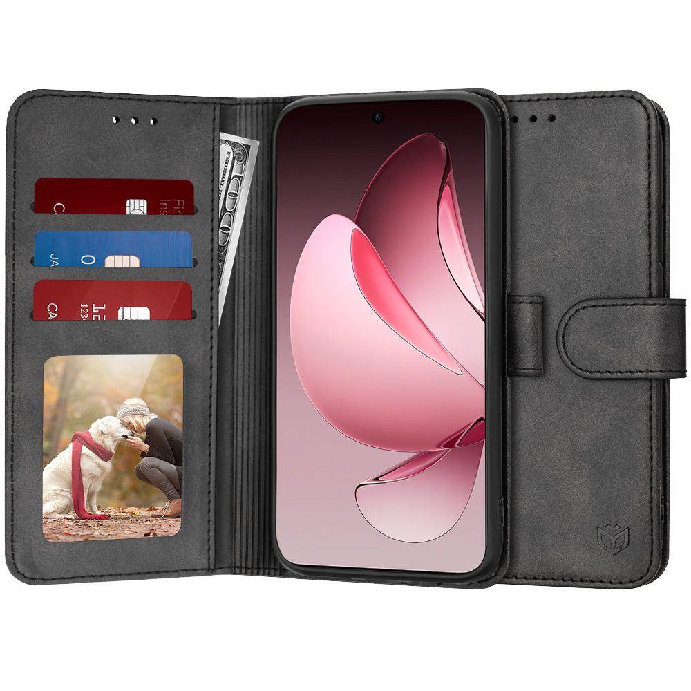 Husa de protectie Techsuit Diary Book compatibil cu Oppo Reno13 Pro, Negru