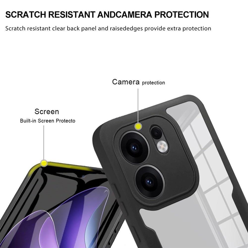 Folie de protectie Techsuit ColorVerse 360 Series + compatibil cu Oppo Reno13 F 4G / Reno13 F 5G / Reno13 FS 5G, Negru