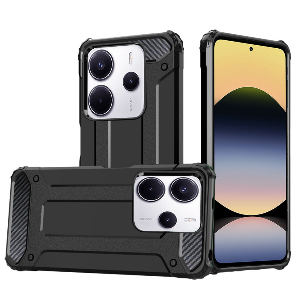 Husa de protectie Techsuit Hybrid Armor compatibil cu Xiaomi Redmi Note 14 4G (Standard), Negru