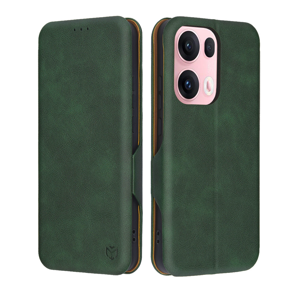 Husa de protectie Techsuit Safe Wallet Plus compatibil cu Oppo Reno13 Pro, Verde