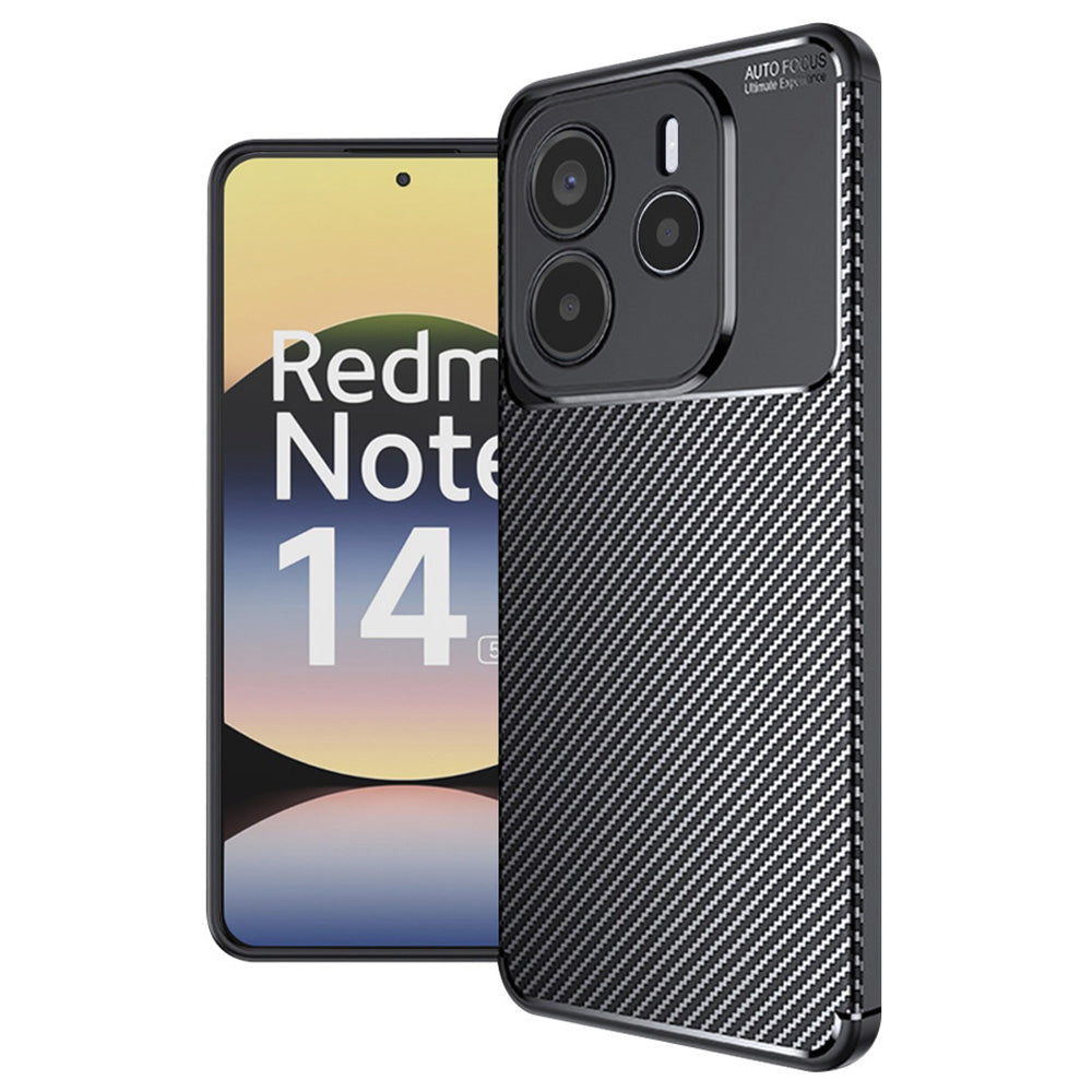 Husa de protectie Techsuit CarbonFiber compatibil cu Xiaomi Redmi Note 14 5G, Negru