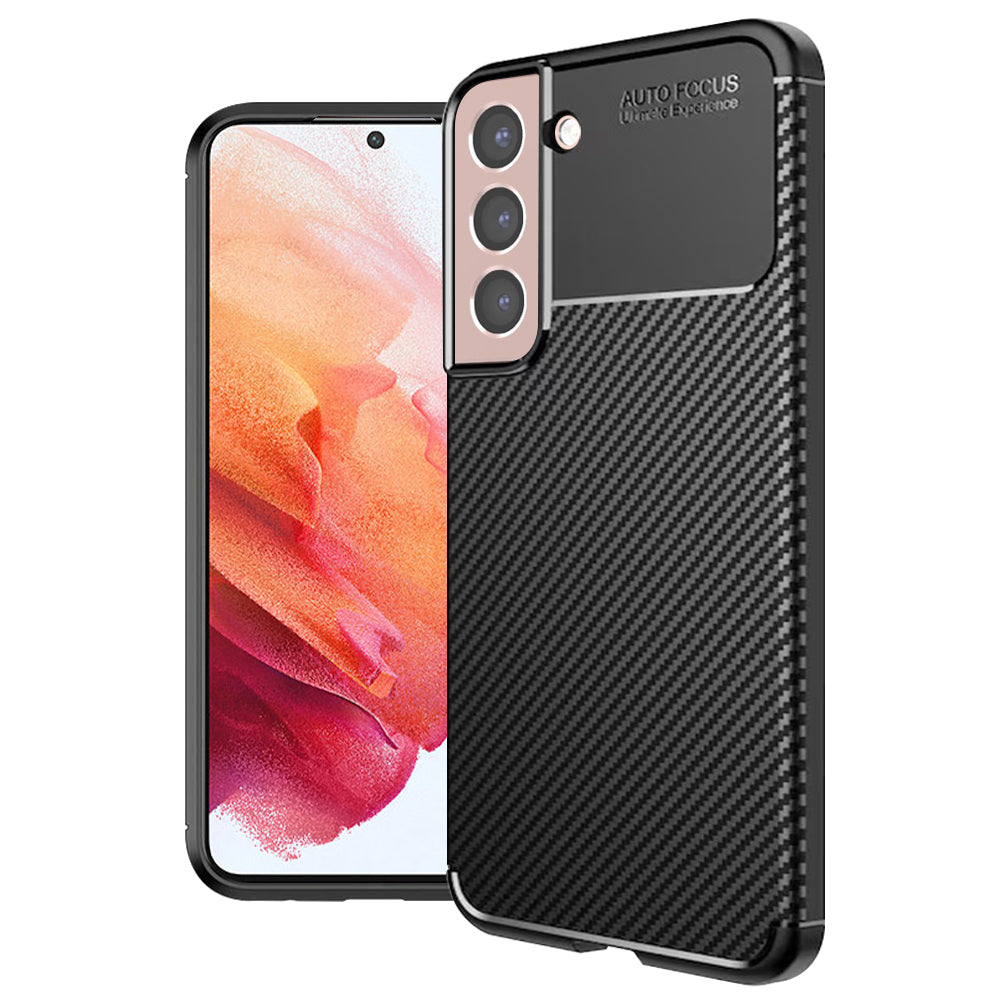 Husa de protectie Techsuit CarbonFiber compatibil cu Samsung Galaxy S21 5G, Negru