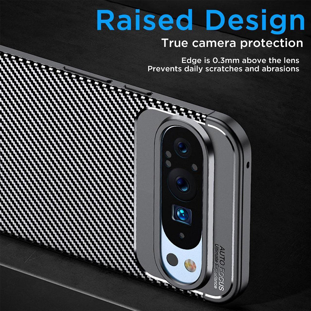 Husa de protectie Techsuit CarbonFiber compatibil cu Google Pixel 9 Pro XL, Negru