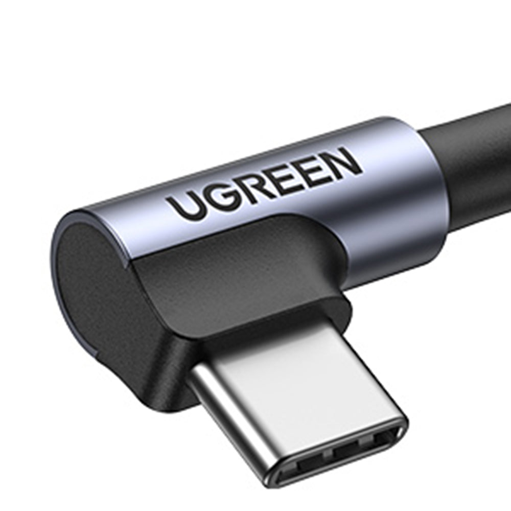 Cablu Ugreen Right Angle US284 (50942), USB-C, 18W 3A, 2m, Gri