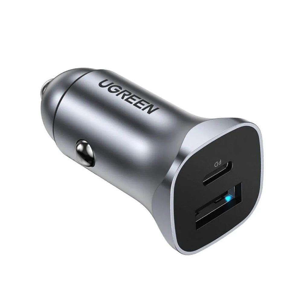 Incarcator Ugreen Car CD130 (40858), Fast Charge, Type-C, USB, 30W, 5V/3A, PD3.0, Negru