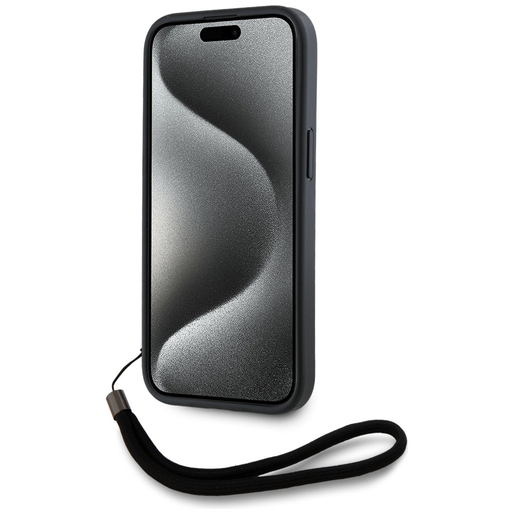 Husa de protectie Karl Lagerfeld Saffiano Athleisure Stripes Cord (KLHCP15XPAMSCNSR) compatibil cu iPhone 15 Pro Max, Rosu
