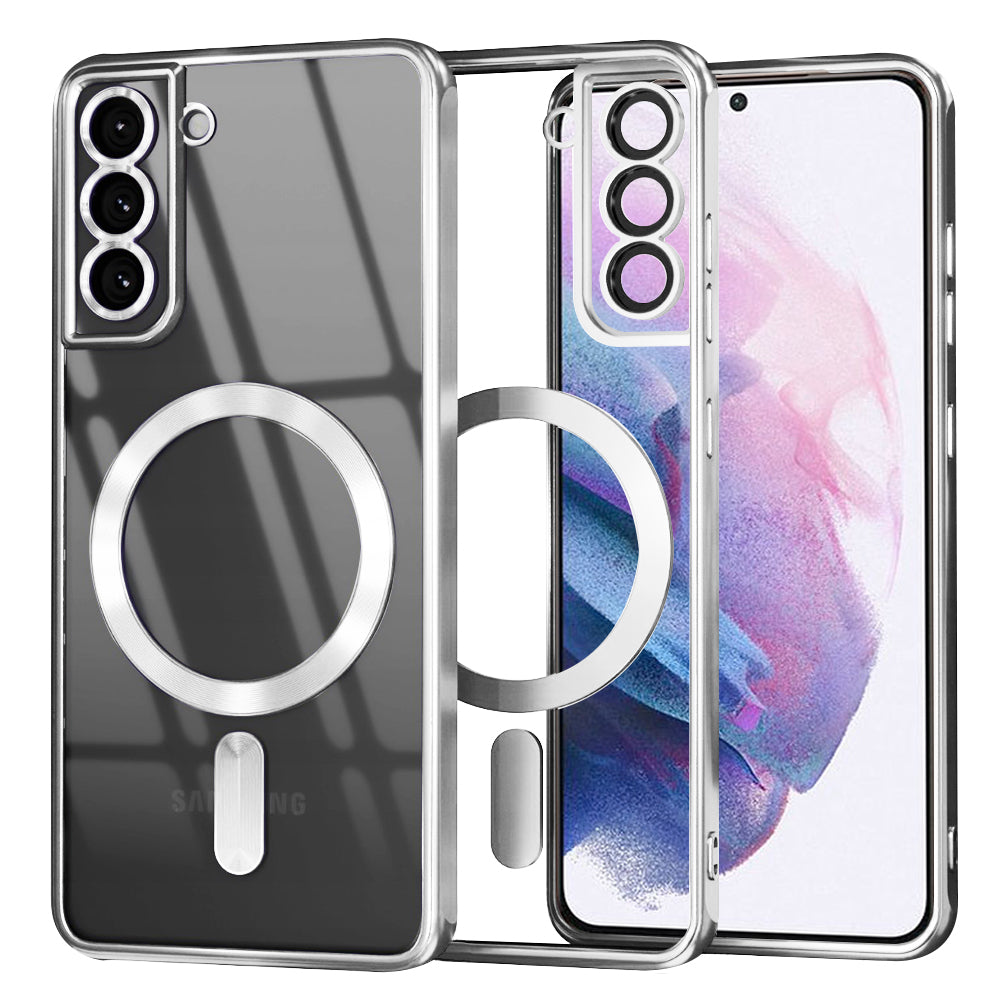 Husa de protectie Techsuit Luxury Crystal MagSafe compatibil cu Samsung Galaxy S21 Plus 5G, Argintiu