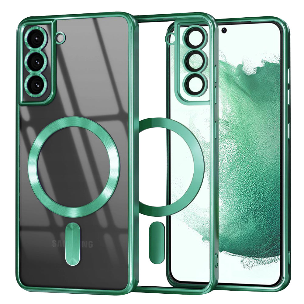 Husa de protectie Techsuit Luxury Crystal MagSafe compatibil cu Samsung Galaxy S22 Plus 5G, Verde deschis