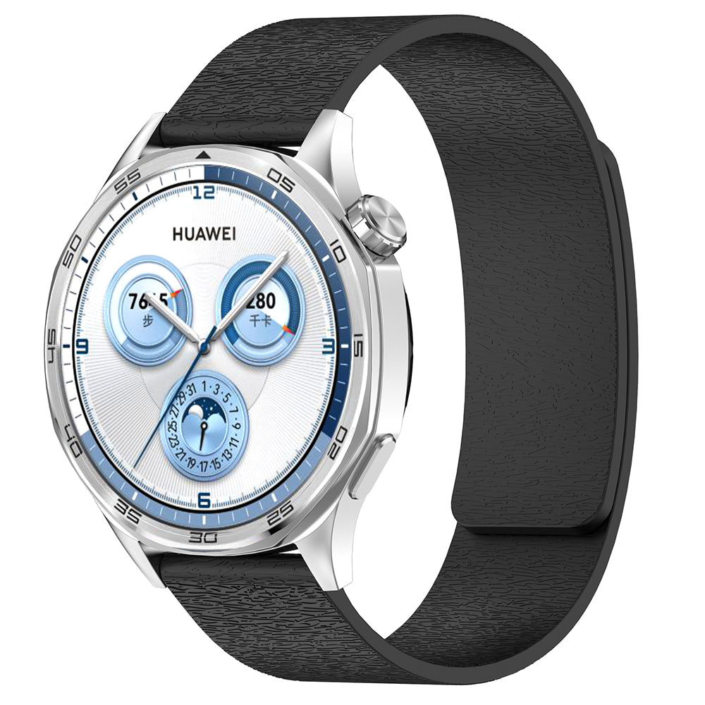 Curea smartwatch Techsuit Watchband 22mm (W074) compatibil cu Samsung Galaxy Watch (46mm)/Watch 3/Gear S3, Huawei Watch GT/GT 2/GT 3 (46mm), Negru