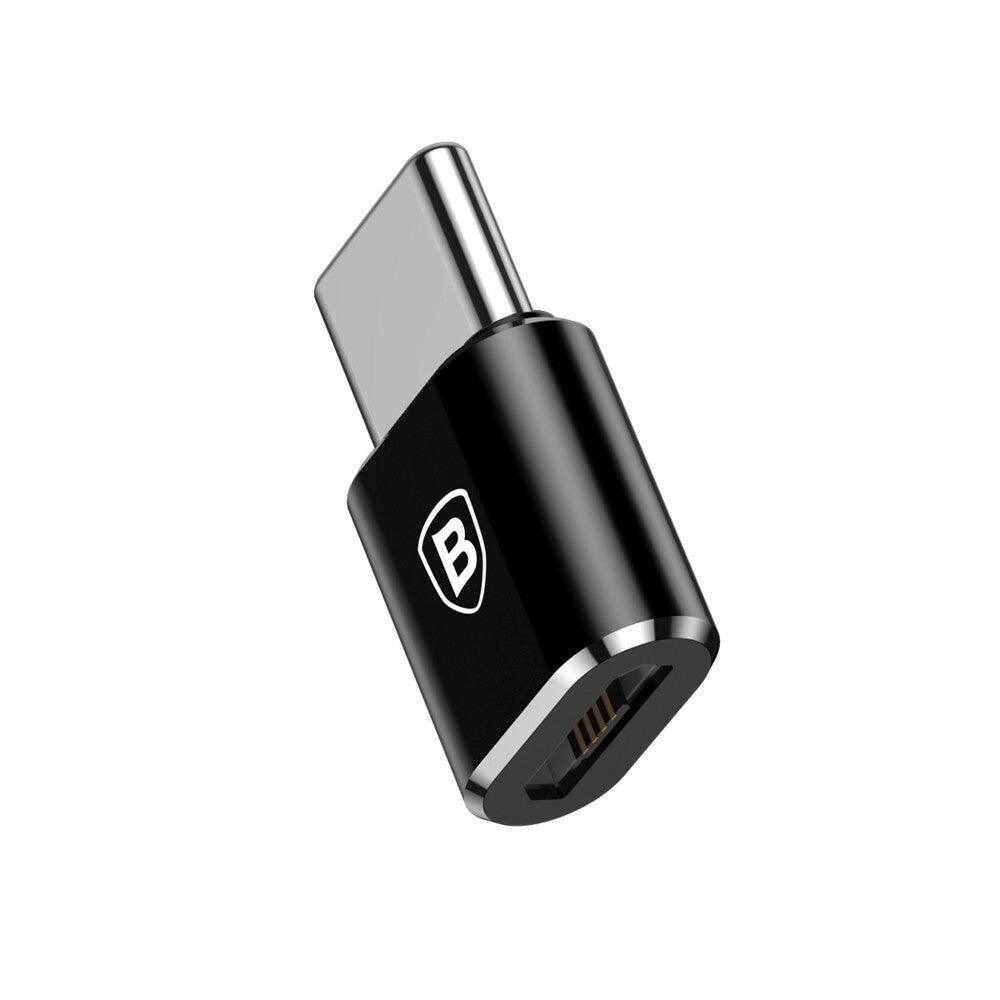 Adaptor Baseus OTG Adapter (CAMOTG-01), Micro-USB Female to Type-C Male, Negru