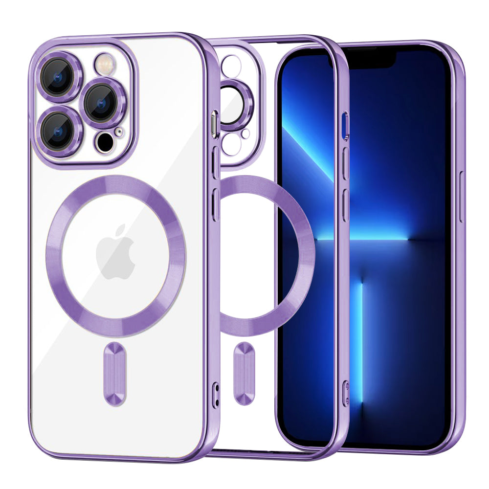 Husa de protectie Techsuit Luxury Crystal MagSafe compatibil cu iPhone 13 Pro Max, Mov
