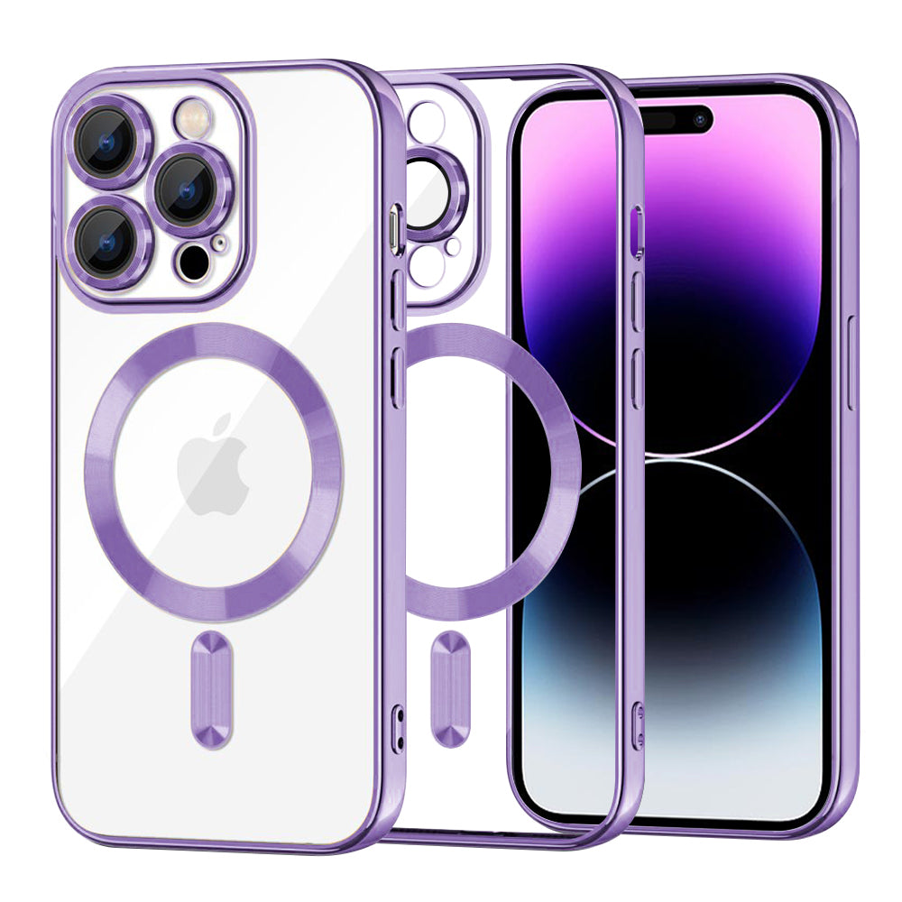 Husa de protectie Techsuit Luxury Crystal MagSafe compatibil cu iPhone 14 Pro Max, Mov