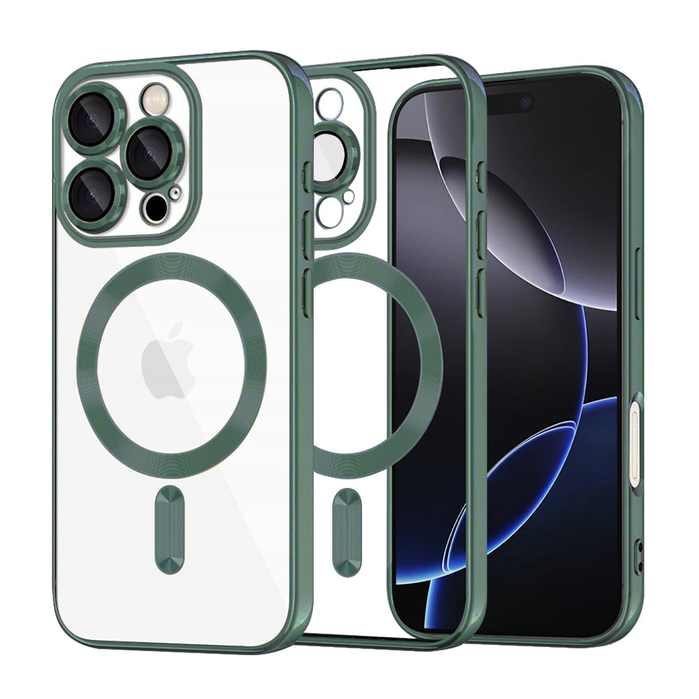 Husa de protectie Techsuit Luxury Crystal MagSafe compatibil cu iPhone 16 Pro Max, Deep Green
