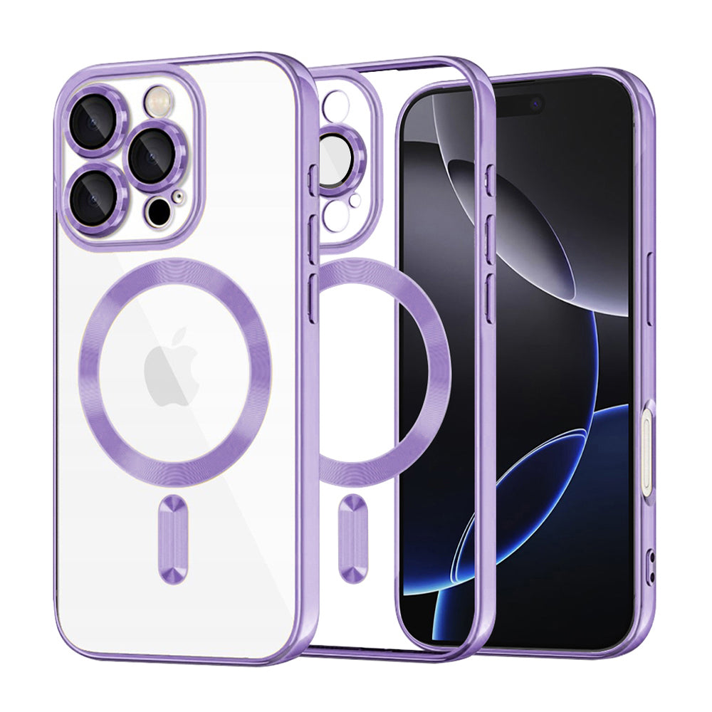 Husa de protectie Techsuit Luxury Crystal MagSafe compatibil cu iPhone 16 Pro Max, Mov Deschis