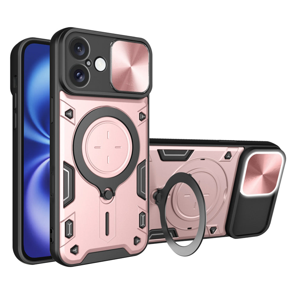 Husa de protectie Techsuit CamGuard Pro compatibil cu iPhone 16, Roz Auriu