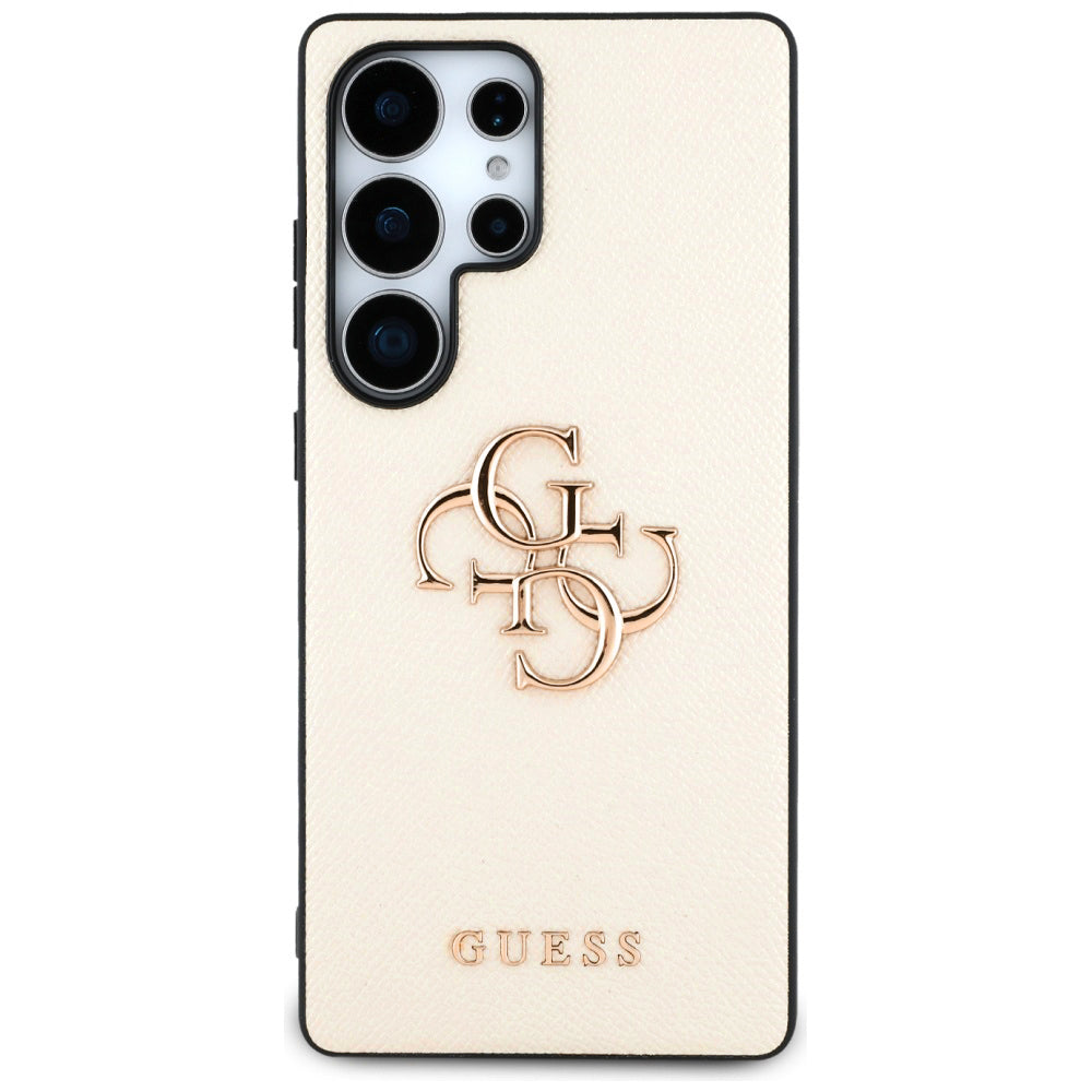Husa de protectie Guess Hardcase 4G Grained Big and Classic Logo (GUHCS25LPGT4MBE) compatibil cu Samsung Galaxy S25 Ultra, Bej