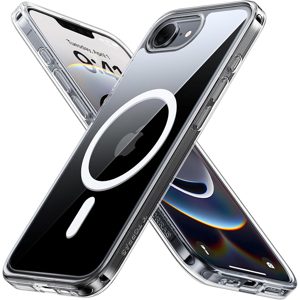 Husa de protectie Torras Guardian Magnetic Series compatibil cu iPhone 16e / iPhone 17e, Transparent