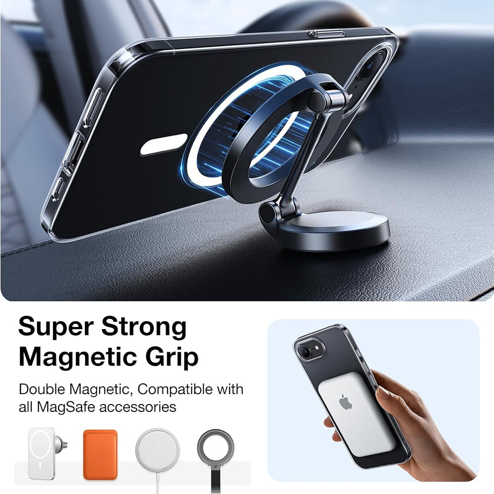 Husa de protectie Torras OriginFit-Mag Series compatibil cu iPhone 16e / iPhone 17e, Transparent