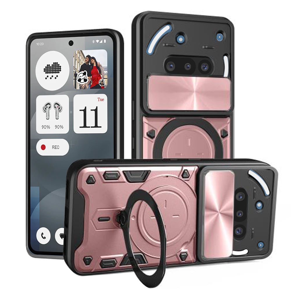 Husa de protectie Techsuit CamGuard Pro compatibil cu Nothing Phone (3a), Roz Auriu