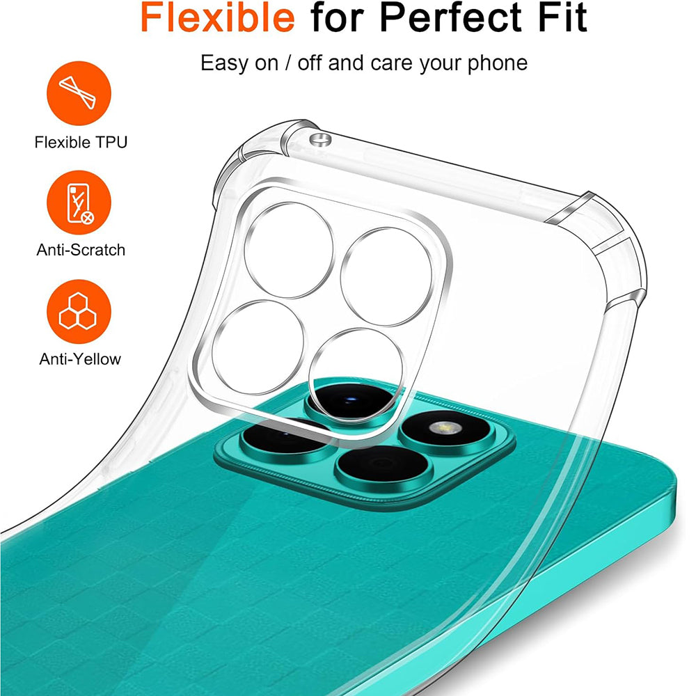 Husa de protectie Techsuit Shockproof Clear Silicone compatibil cu Honor X8c, Transparent