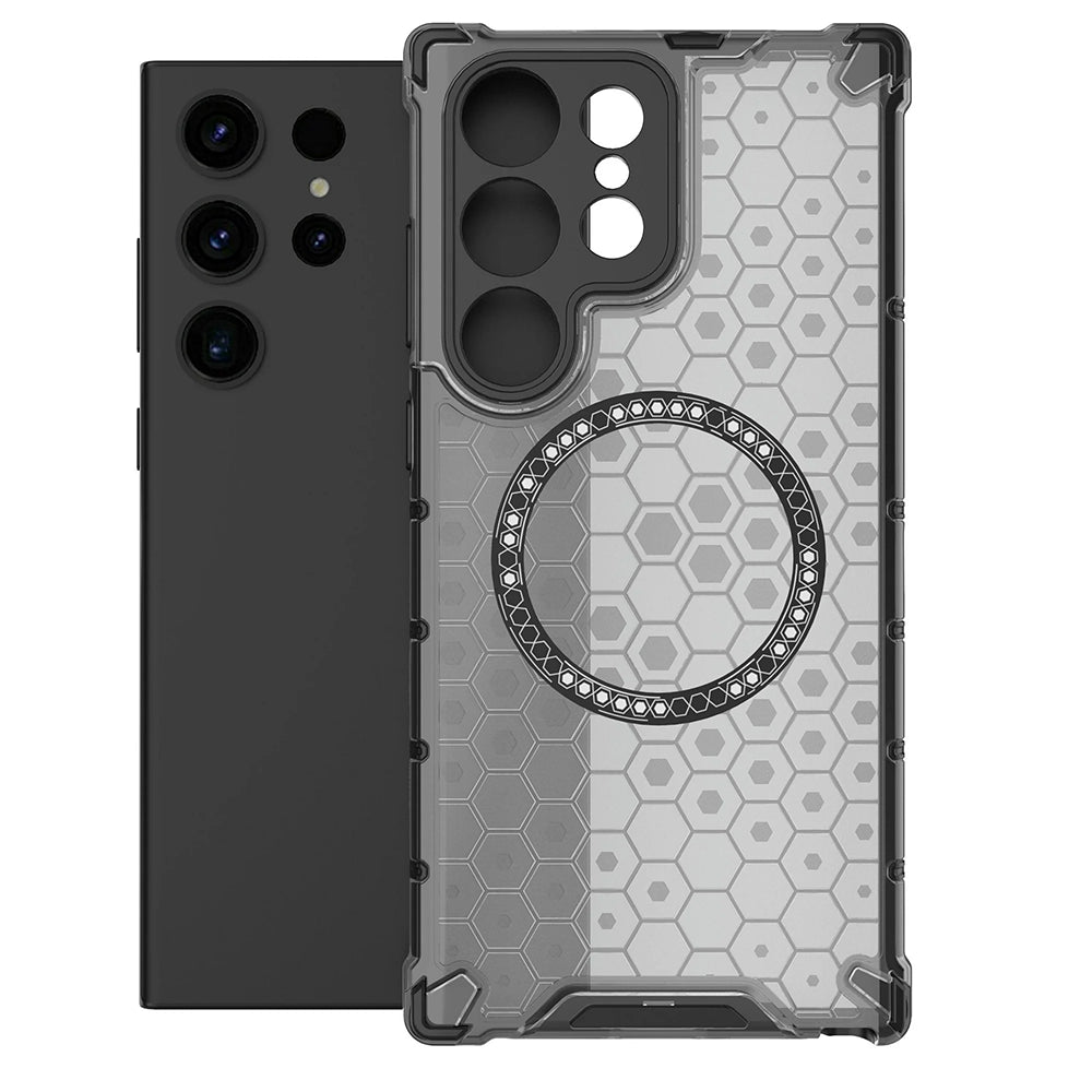 Husa de protectie Techsuit HoneyComb Shield MagSafe compatibil cu Samsung Galaxy S24 Ultra, Negru